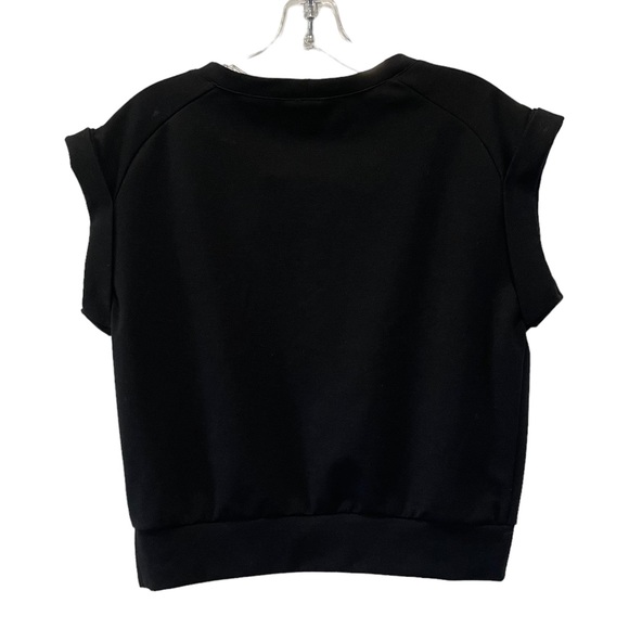 Allen Schwartz ABS Denim Collection Women’s Black Cropped Top Cuff - Picture 5 of 7